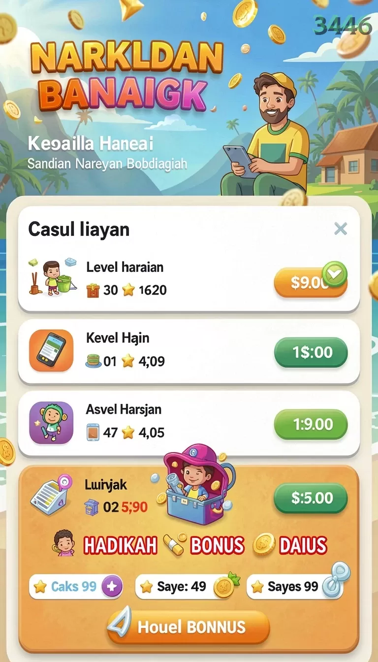 Cuplikan layar PROSLOT — menu navigasi